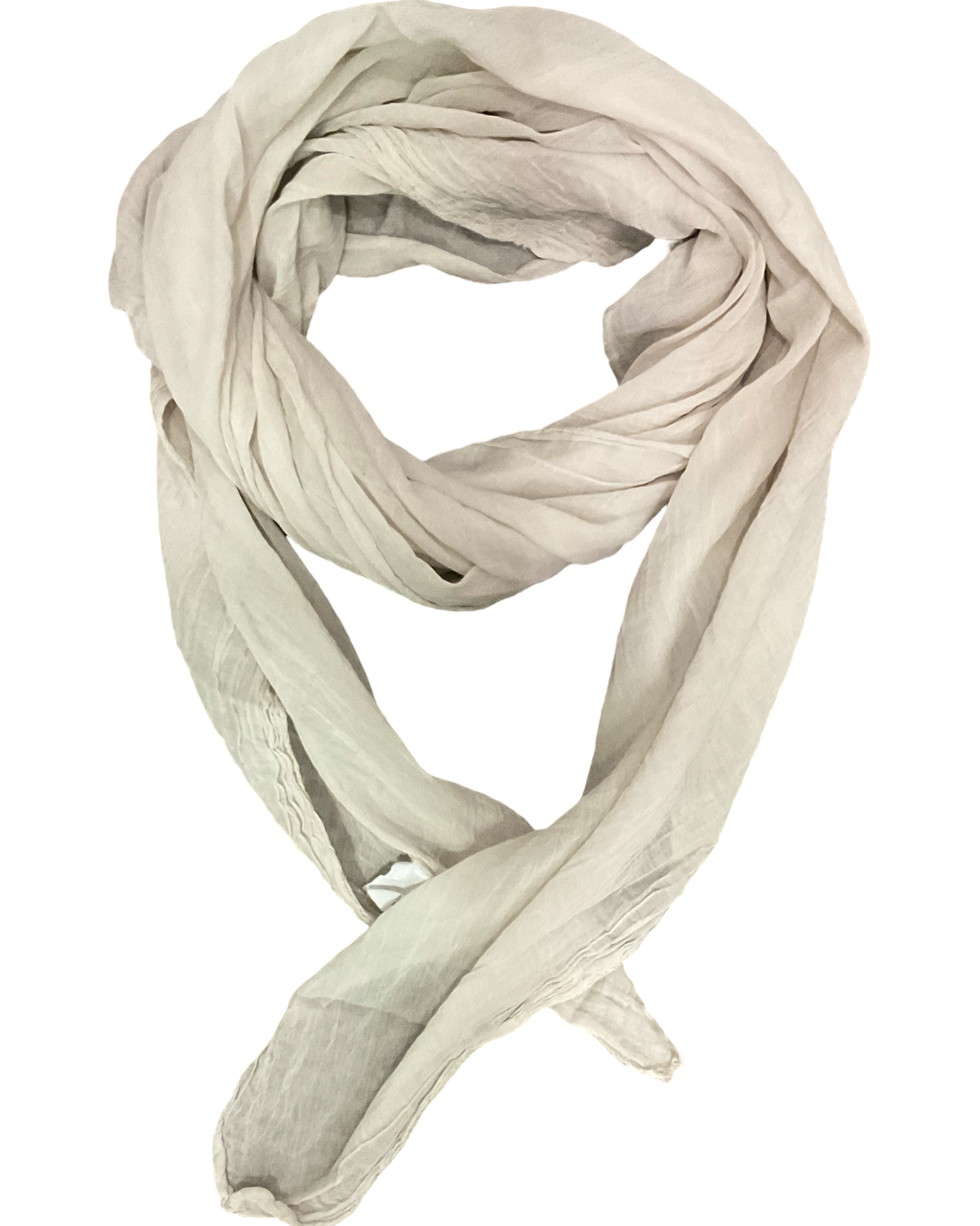 Foulard beige 20% soie et 80% coton