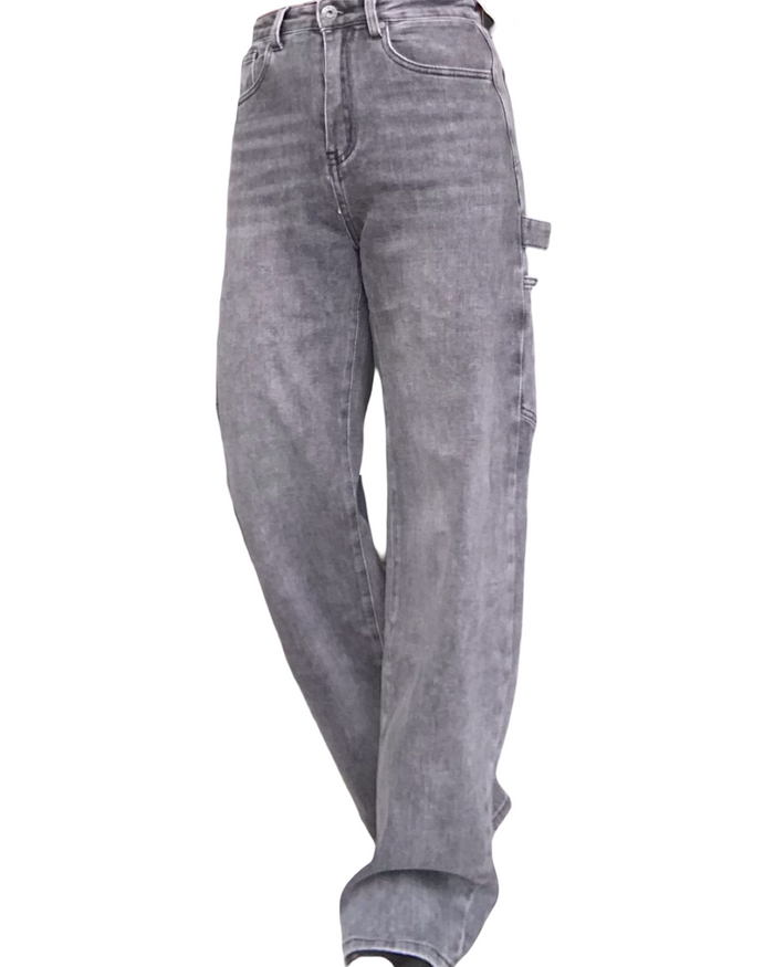 Jeans gris droit panthers 32 pouces de jambe