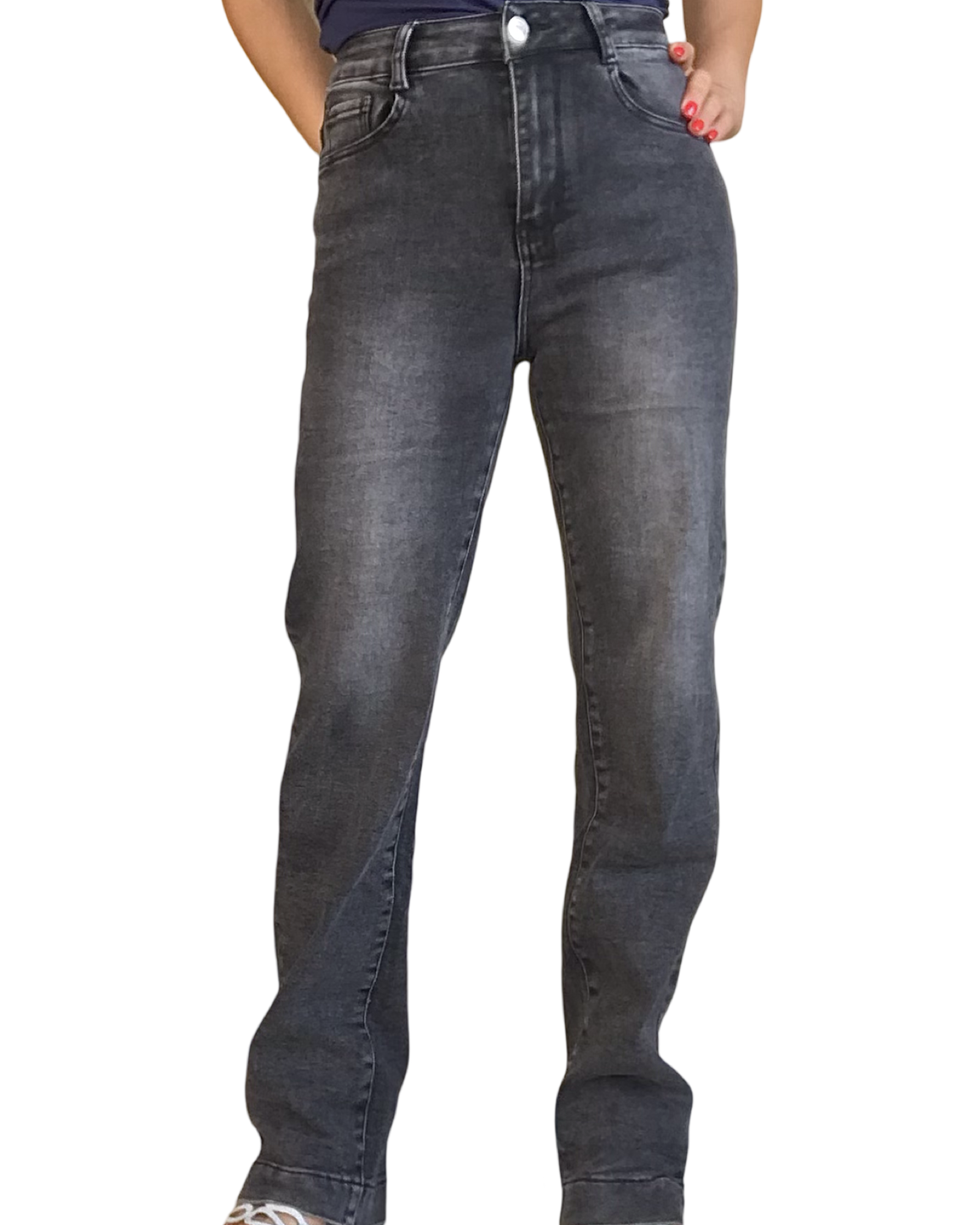 Jean Skinny Denim Co Taille 8 - Noir Délavé - Longueur De Jambe 27 - Pour Femme - Occasion Très Bon état