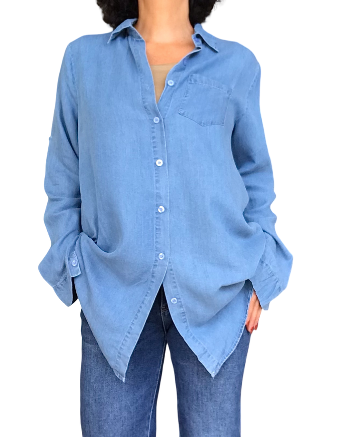 Chemise en jeans, manche longue