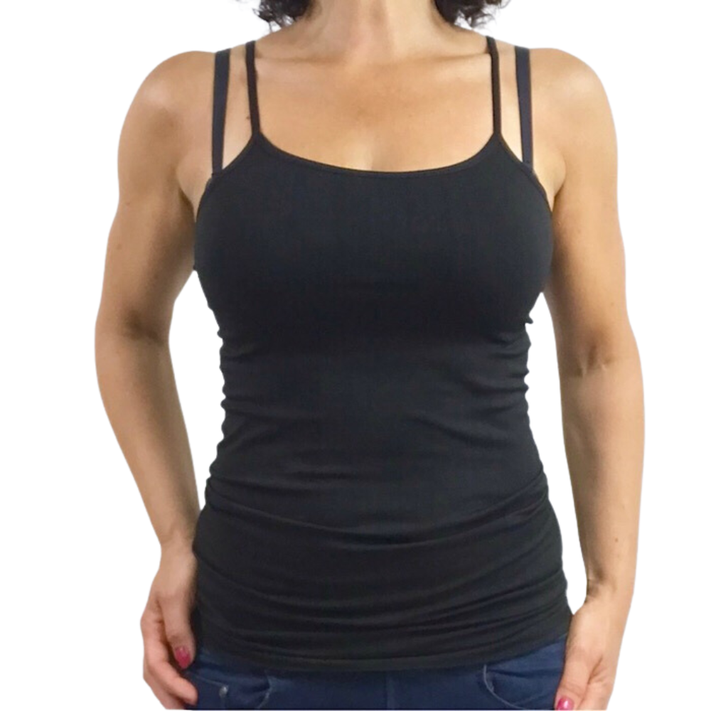Camisole bretelles à volants en lyocell - Femme