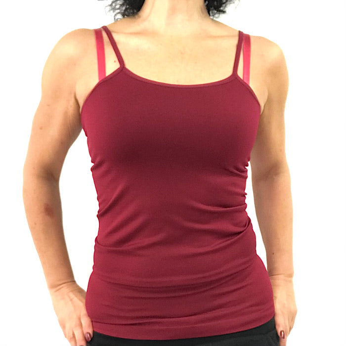 Camisole femme gainante, camisoles amincissantes, bourgogne