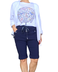 T-shirt arbre de vie blanc scintillant & léger