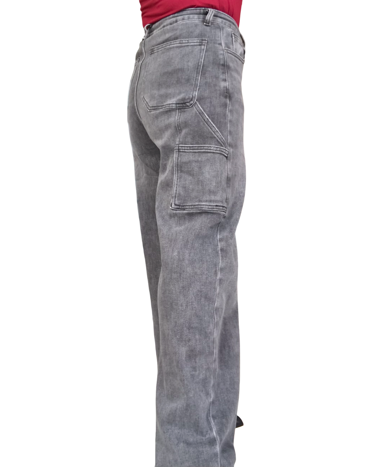 Jeans gris droit panthers 32 pouces de jambe