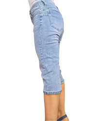 Jeans capri bleu clair