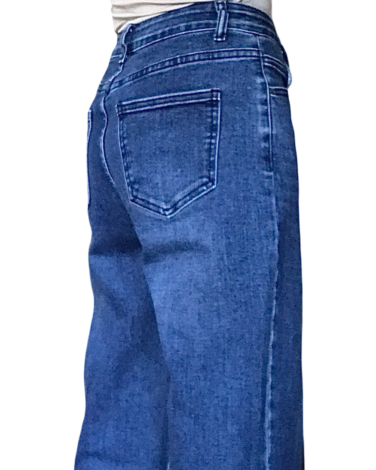 Jeans droit bleu foncé 7/8