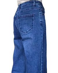 Jeans droit bleu foncé 7/8