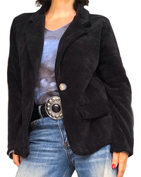 Veston Noir en corduroy