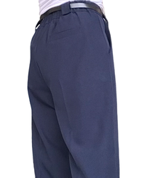Pantalon marine classique, taille élastique 32 pouces de jambes
