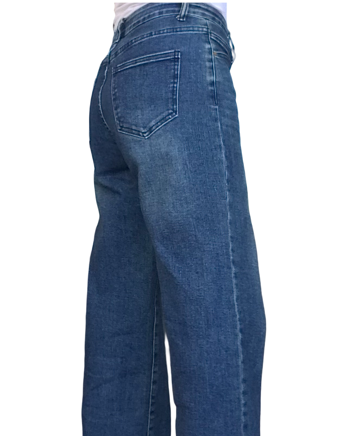 Jeans droit bleu foncé au bas 28 pouces de jambe