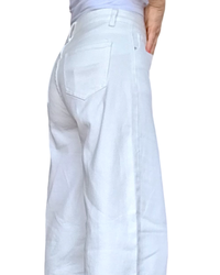Jeans large blanc cassé frangé au bas 32 pouces de jambe