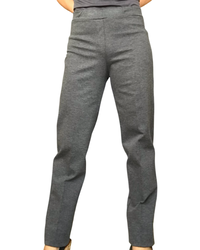 Pantalon gris charcoal jambe droite taille élastique