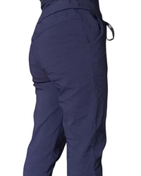 Pantalon marine à taille élastique avec 4 boutons sur la boutonnière et cordon