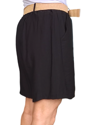 Short noir taille élastique