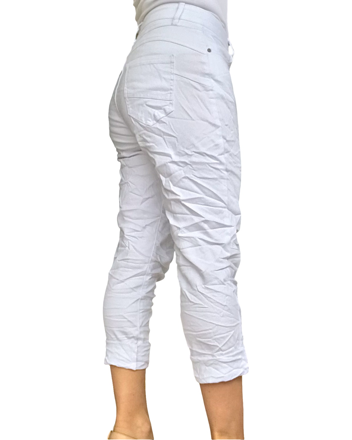 Capri blanc extensible – Chic et confort assuré