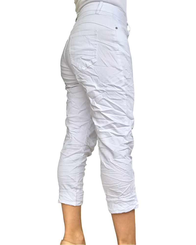 Capri blanc extensible – Chic et confort assuré