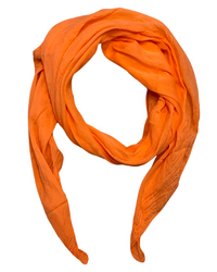 Foulard femme léger orange 20% soie.