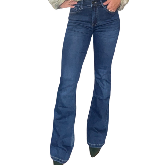 Jeans flare bleu moyen 32 pouces de jambe