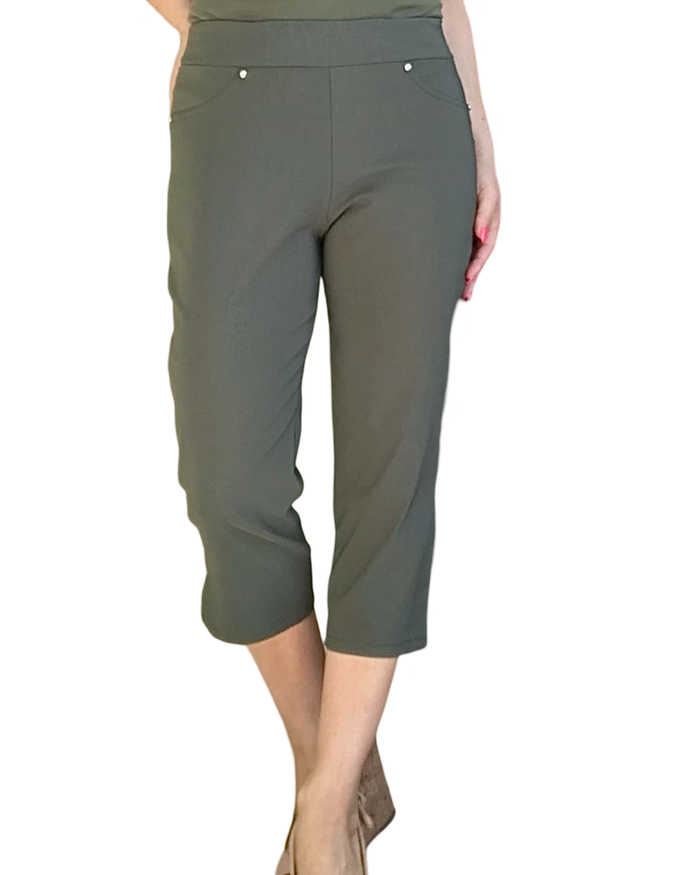 Capri kaki extensible – Chic & Confort ☀️