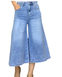 Jupe culotte bleu clair – Style & confort assurés