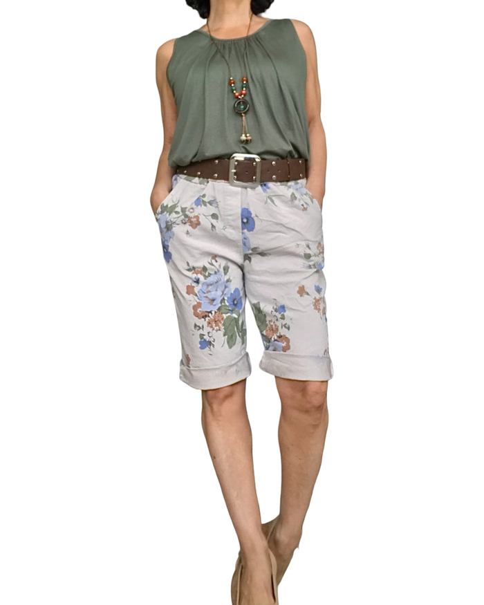 Camisole kaki élastique au bas
