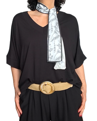 T-shirt uni noir manche courte col en V