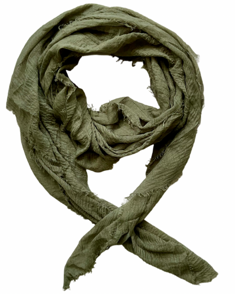 Foulard uni kaki 100% viscose