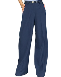 Pantalon marine classique, taille élastique 32 pouces de jambes