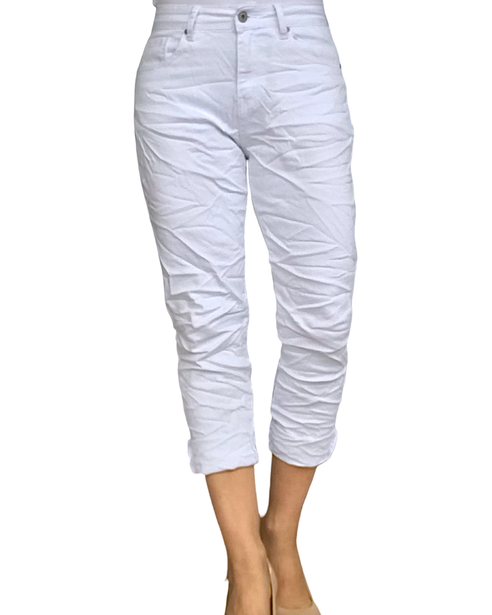 Capri blanc extensible – Chic et confort assuré