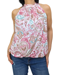 Camisole nouée florale chic et fluide