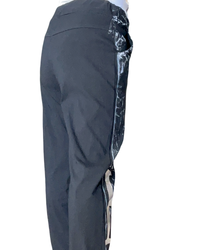Pantalon noir funky à taille élastique avec cordon (livraison 10 septembre)