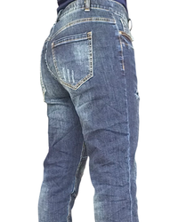 Jeans boyfriend bleu foncé – Style urbain & confort | Livraison 10 mai
