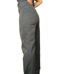 Pantalon gris charcoal jambe droite taille élastique