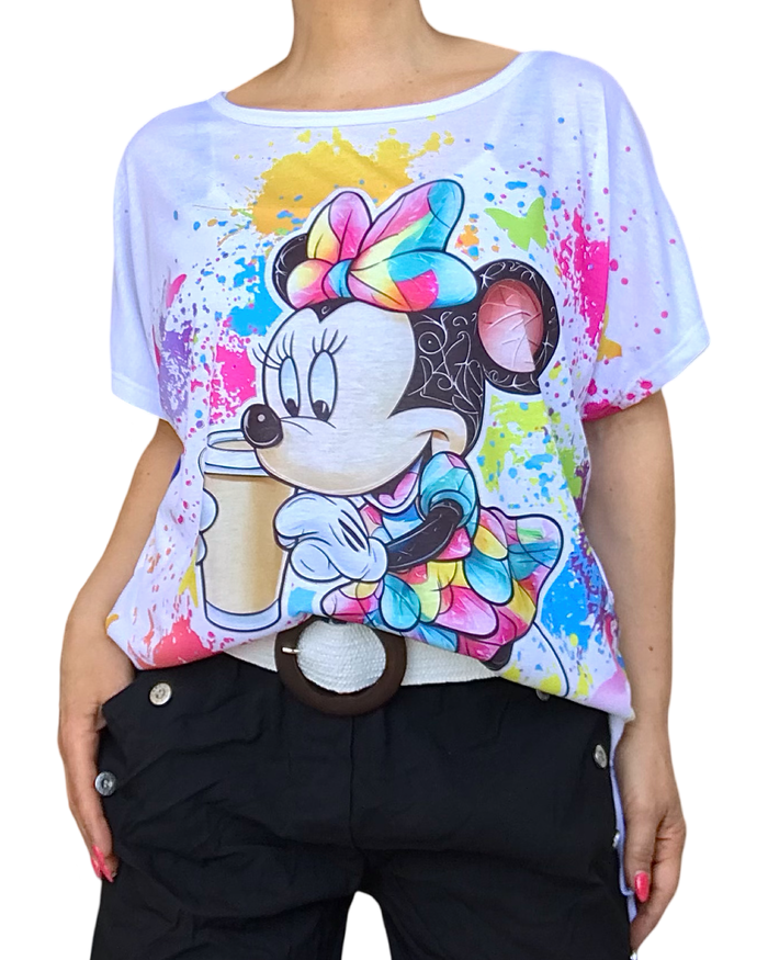 T-shirt Minnie Mouse blanc – style & confort fun