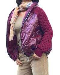 Jacket bourgogne matelassé