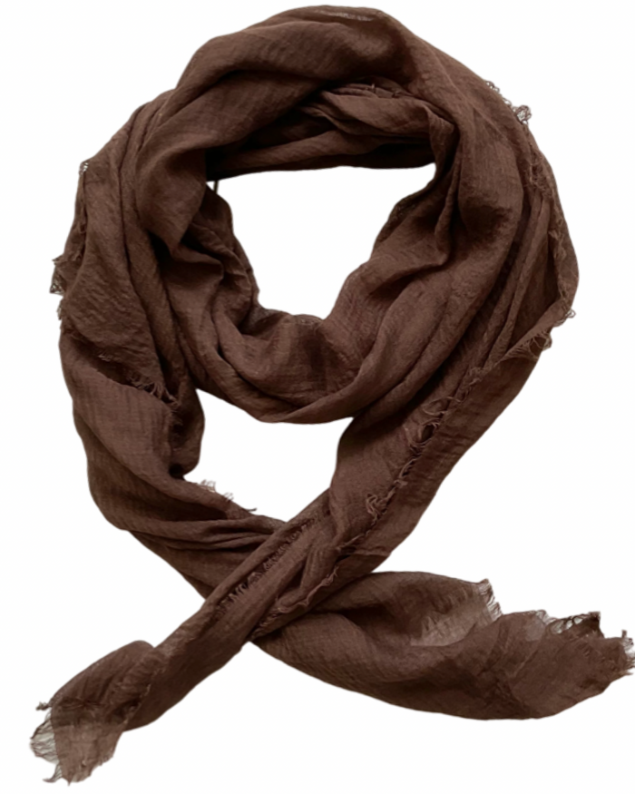 Foulard uni brun 100% viscose