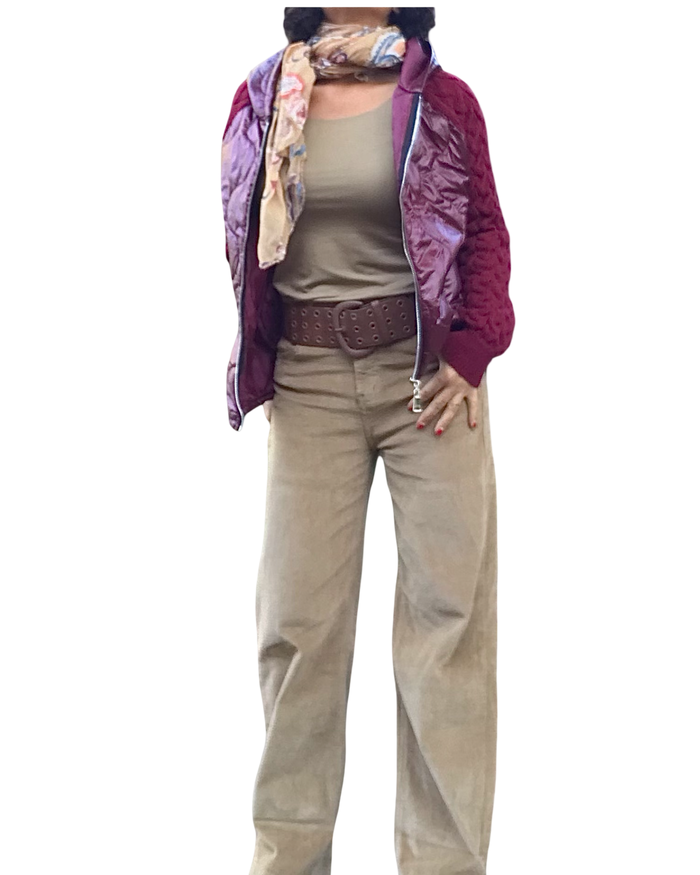 Jacket bourgogne matelassé