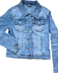Jeans Jacket bleu clair avec poches devant