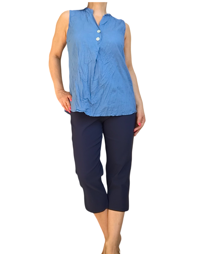 Capri bleu marine extensible – Chic & Confort ☀️
