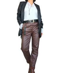 Veston noir en similicuir