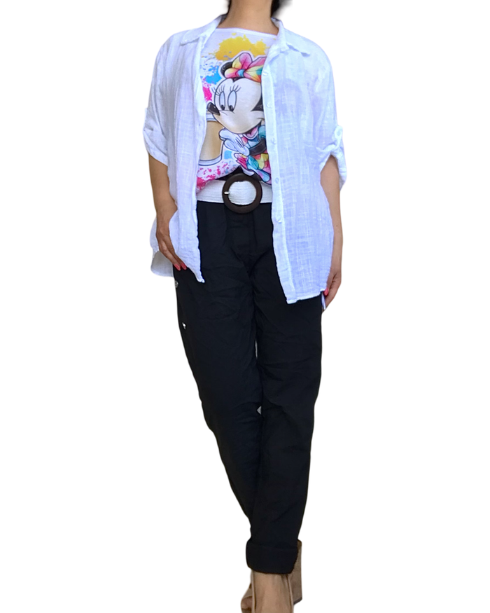 T-shirt Minnie Mouse blanc – style & confort fun