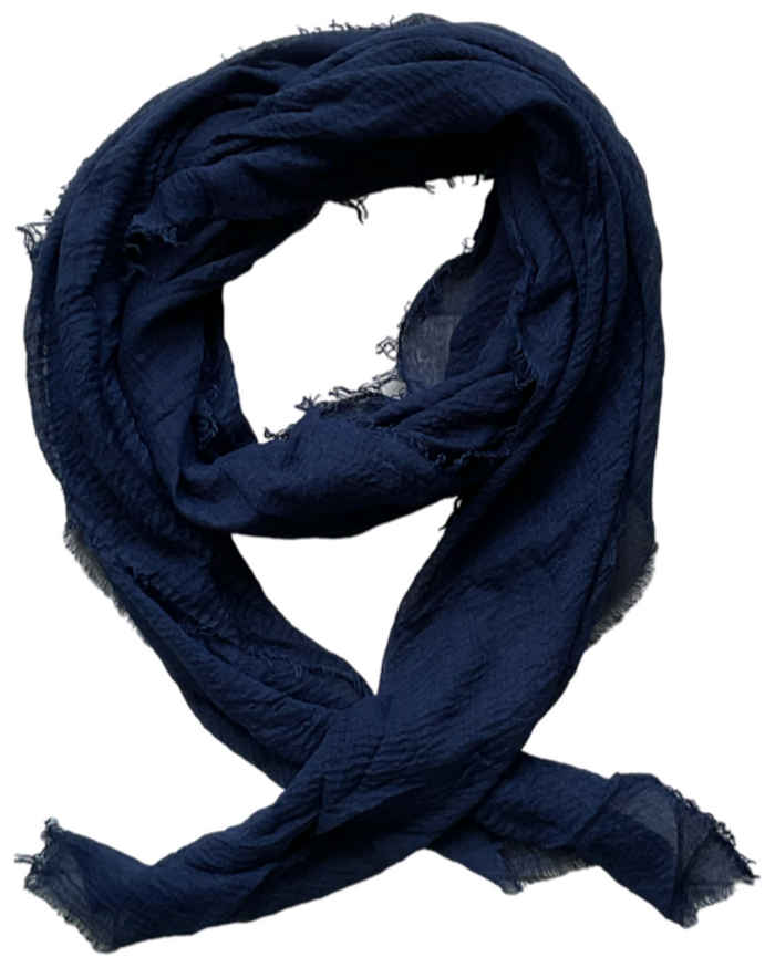 Foulard uni marine 100% viscose