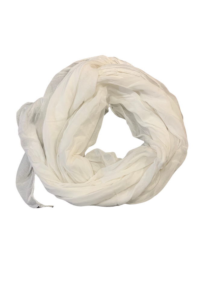 Foulard blanc 20% soie