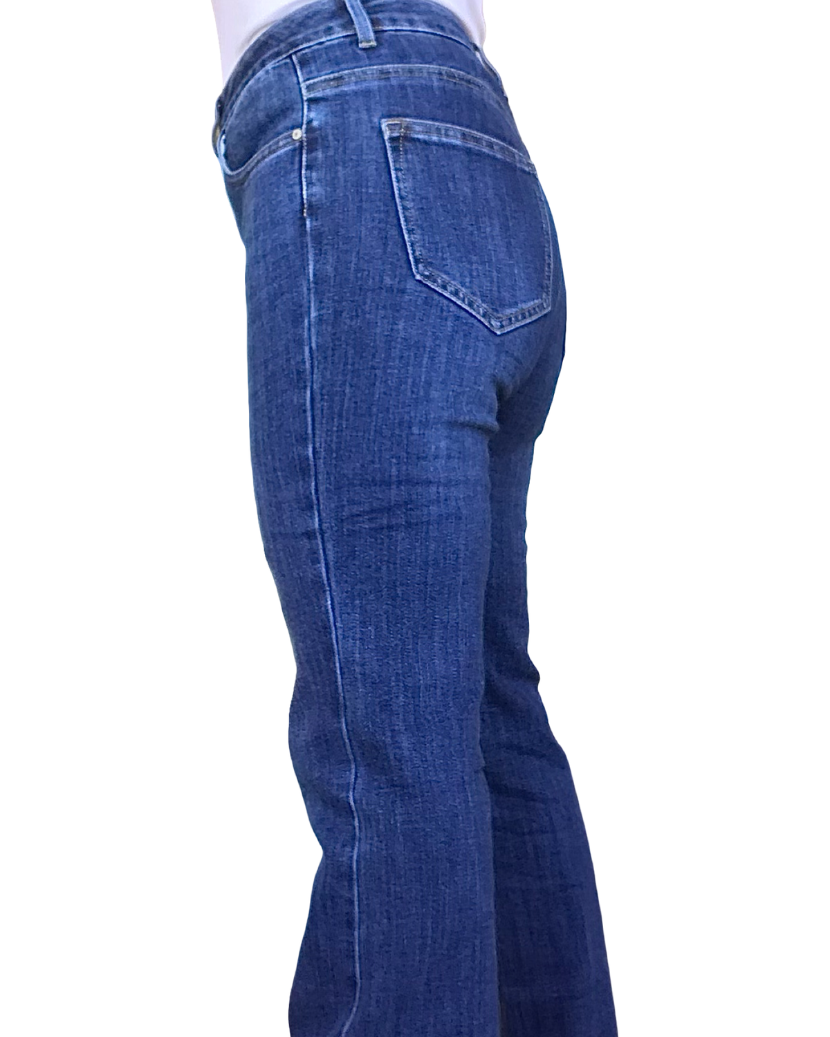 Jeans bleu moyen, jambe droite classique 32 pouces de jambe