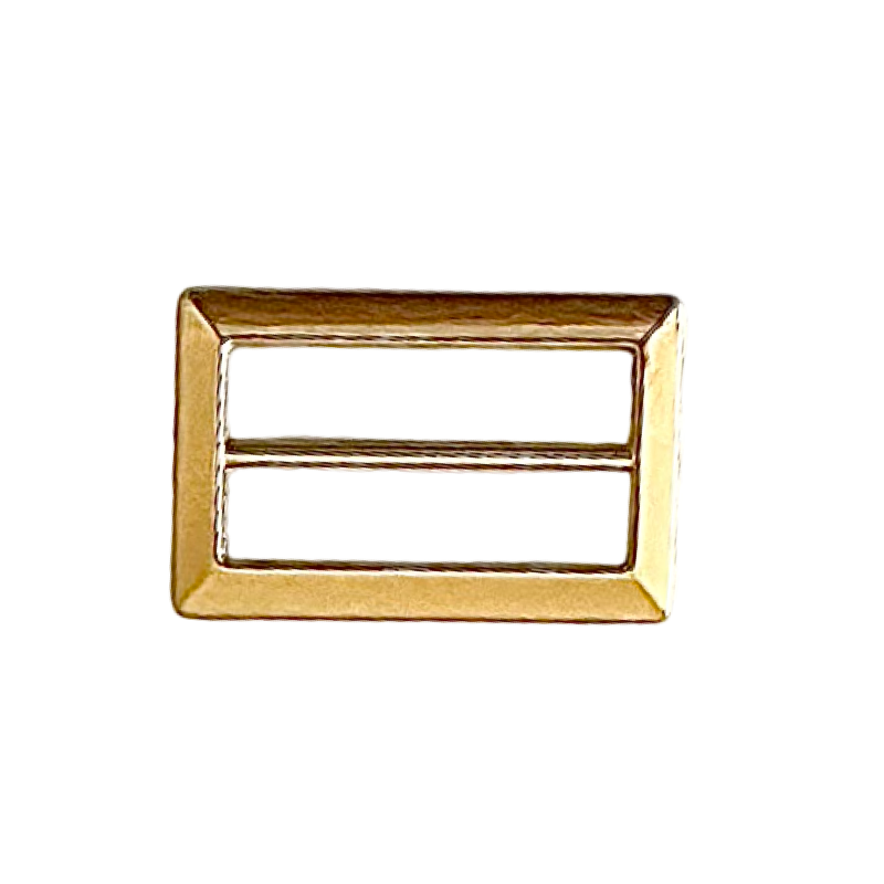 Brass colored metal adjustment buckle