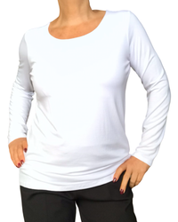 T-shirt uni Small/Médium manche longue col en U (livraison 10 septembre)