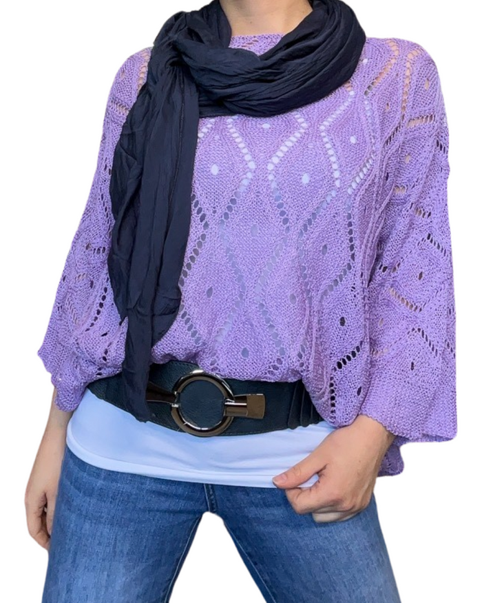 NEW - Chandail en mailles lilas