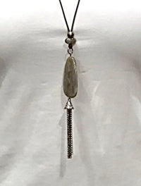 Bijoux | Collier avec pendentif marbré moka