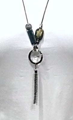 Bijoux | Collier long avec pendentif des pierres sarcelles