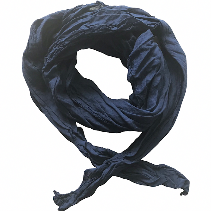Foulard léger bleu marin uni pour femme
